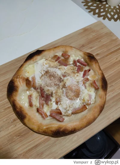 Vampurr - Dzisiaj carbonara wjechała.
#pizza #pokazpizze #gotowanie