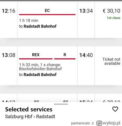 pamareum - Gdzie można sprawdzić cenę i kupić bilet na pociąg regionalny w #austria ?...