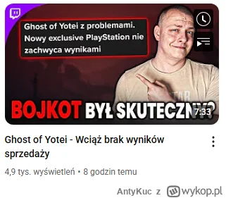 AntyKuc - Niesamowity to jest przygłup. Kolejny film o rzekomej sprzedaży Ghost of Yo...