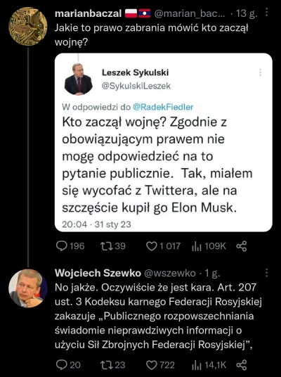 Jabby - Mądry. Jak później wróci do swoich to nie będzie ścigany z urzędu. A za to 5 ...