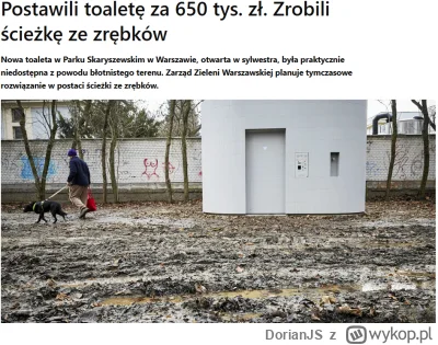 DorianJS - @pawelczixd: Bo wcale nie chodzi o to, ze wybudowano ja za 650,000zl a sci...