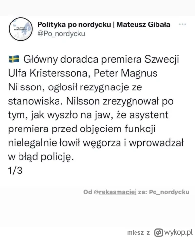 mlesz - Poziom honoru i rigczu nieosiągalny dla polskiego polityka. #szwecja #bekazpi...