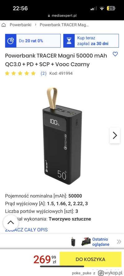 poke_puke - Szukam #powerbank do podróży, moja uwagę przykuły powerbanki 50000mAh, py...