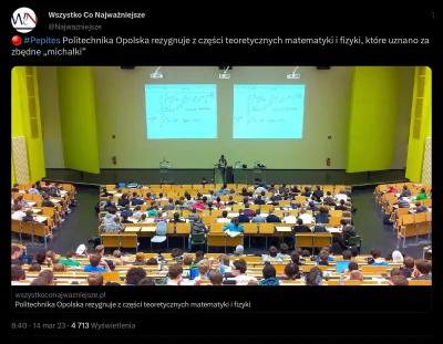 chadaffi - A potem płacz bo spadamy w rankingu...po co matematyka...po co fizyka.

"P...