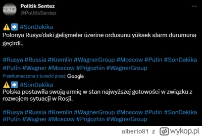 alberto81 - Jakieś tureckie gunwokonta już sieją takie rzeczy na twitterze
#rosja #po...