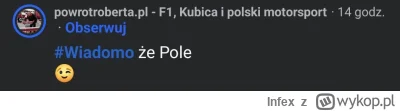 Infex - #f1 #kubica #wec
Jak ja nienawidzę tego kredyciarza. Uzywa wykopowego #wiadom...