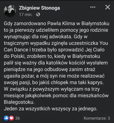 pozpozi - Zbigniew Stonoga z ważnym przekazem dla mieszkańców Białegostoku #mecz #jag...