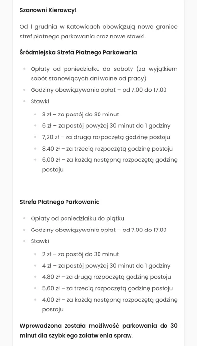 sylwke3100 - Przypominam że od jutra wchodzą nowe zasady parkowania w Katowicach.

#s...
