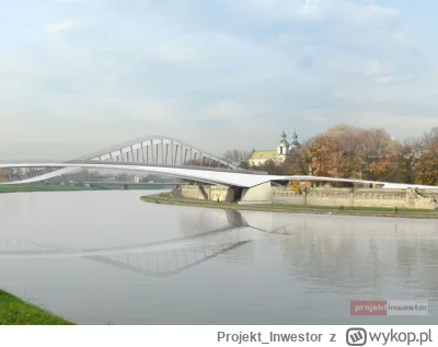 Projekt_Inwestor - Kraków chce wybudować kładkę przez Wisłę, która połączy Kazimierz ...