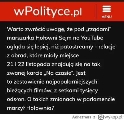 Adheziwas - #sejm #bederzigol tego chcieliście, nie wstyd wam?! Zniszczyliście powagę...