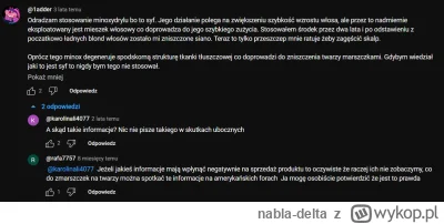 nabla-delta - #zakola #wlosy #minoxidil #finasteryd
Ktoś potwierdza?