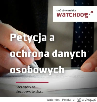 WatchdogPolska - Kawał merytorycznego tekstu o petycjach czeka na stronie: https://si...