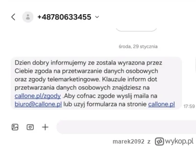 marek2092 - Mirki mam pytanko, do mojej #rowowypasek przyszedł dziś taki sms, wiecie ...