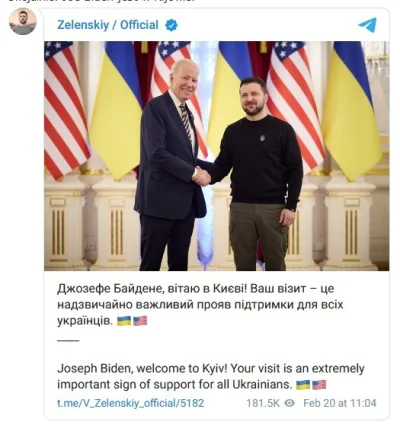 ZielonyGandalf - Joe Biden przyjechał do Kijowa i spotkał się z prezydentem Ukrainy W...