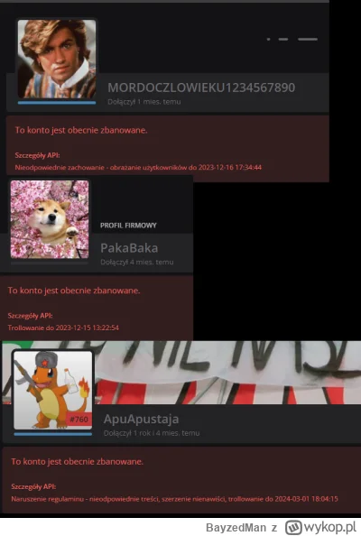 B.....n - Eloooo 
https://wykop.pl/ludzie/MORDOCZLOWIEKU1234567890
#stobanowdlaruskic...