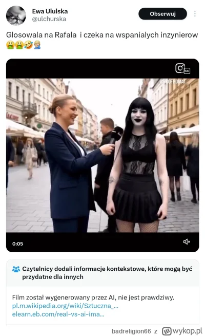 badreligion66 - #polityka Ewa głosowała na Batyra.
