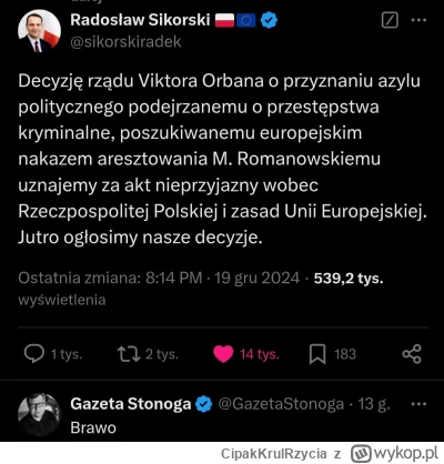CipakKrulRzycia - #sikorski #polityka #wegry #polska #bekazpisu
A więc wojna!