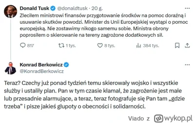 Viado - Czechy już ponad tydzień temu skierowały wojsko i wszystkie służby i ustaliły...