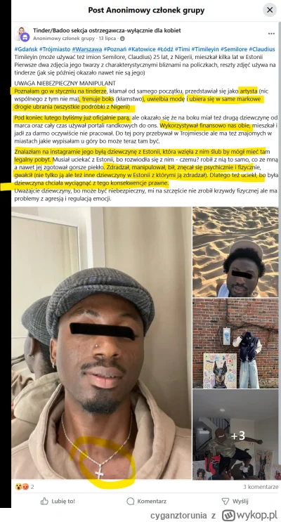 cyganztorunia - #przypadkowymurzyn #tinder #badoo #p0lka UWAGA NA P0LKA! #zydkrecikor...