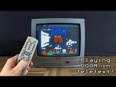 GRY-OnLine - Moder uruchomił Dooma na telegazecie z 1976 roku. Można grać pilotem ( ͡...