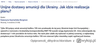 Opipramoli_dihydrochloridum - ci którzy wrzeszczeli, że Ukraina otrzyma tyle amunicji...