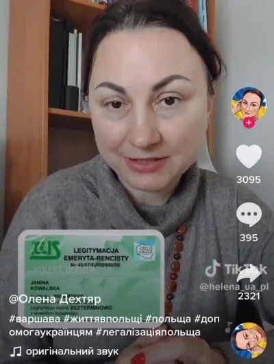 Hymenajos - @Tym:

Ukrainka tłumaczy jak otrzymać 1500 zł emerytury za tydzień pracy.