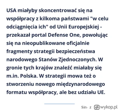 Sin- - Brzmi super dopóki nie przypomnisz sobie, że takie projekty żyją u USA mniej w...