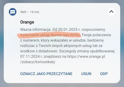 baltonoski - Może i wyłączają usługę Numer bez limitu, ale za to połączenia i SMSy od...