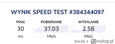 Socah - #misticktv #plus #orange

Wrzuciłem drugą SIM do tel z 5g, wyniki speedtestu ...