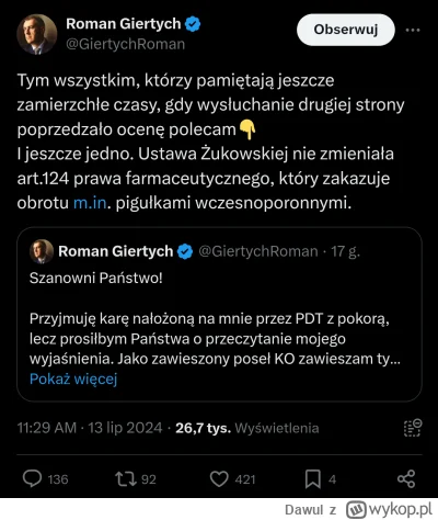 Dawul - Romuś piszący o zamierzchłych czasach, jeszcze zawieoszony przez gościa z zep...