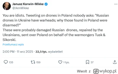 Wwolt - #polskieonuce #wojna #polityka Chyba miał wylew i po wylewie musiał coś napis...