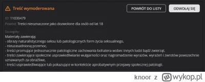 knoor - @IntruderXXL: ( ͡°( ͡° ͜ʖ( ͡° ͜ʖ ͡°)ʖ ͡°) ͡°)

PS. moderacja tego portalu jes...