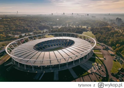 tytanos - Stadion Śląski. Najpiękniejszy stadion w Polsce. Lekka biel odcinająca się ...