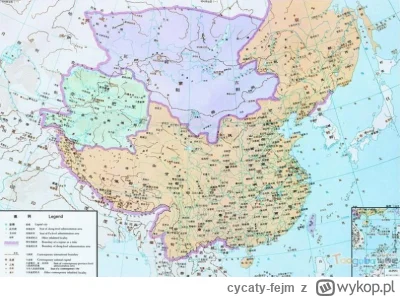 cycaty-fejm - Cześć kacapki, uczcie się chńskiego, tak wygląda mapa Chin eg Chińczykó...