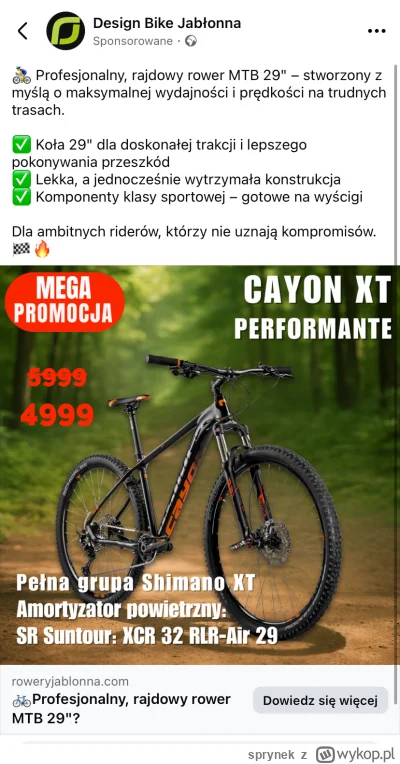 sprynek - -Mamo mamo chcę rower Canyona
-ale synku tata już kupił Ci canyona
- Canyon...