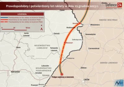 murison - > Prawdopodobna trasa lotu nieznanego obiektu nad terytorium Polski w dniu ...