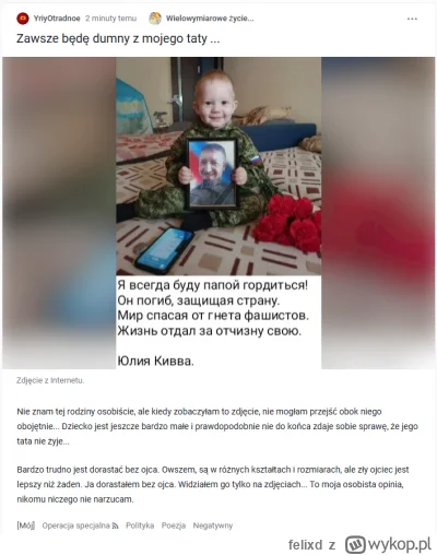 felixd - Poezja, ezoteryczność. 

Szkoda dziecka.

https://pikabu.ru/story/yavsegdabu...