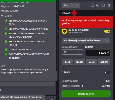 BonerBogdan - @Davy27: mam to samo już od dłuższego czasu... na Fortunie obstawiałem ...