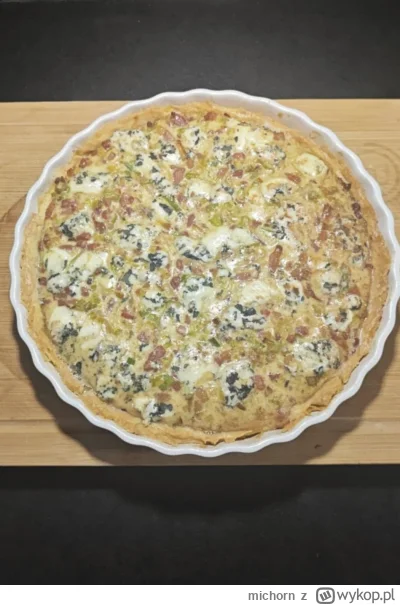michorn - Męska kolacja, pomysł na wykorzystanie pora. Quiche z porem, boczkiem i ser...