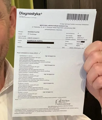 0caffe - Co tam jest drobnym drukiem? 
Test jest badaniem wstępnym. Dla potwierdzenia...