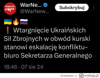 Grooveer - ONZ już nie jest po stronie Ukrainy? No i jak tam panie Zełenski szykowany...