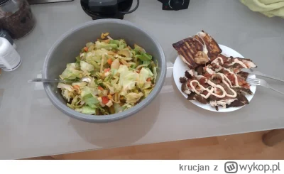 krucjan - Wczorajszy posiłek:
Pierś z kurczaka, tosty twarogowo jajeczny z nasionami ...