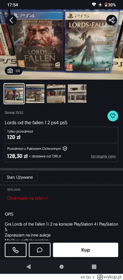 atr3ju - #ps5 czekacie na lords of the fallen 2 a gosciu juz sprzedaje na olx swoj eg...