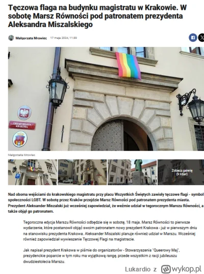 Lukardio - https://dziennikpolski24.pl/teczowa-flaga-na-budynku-magistratu-w-krakowie...