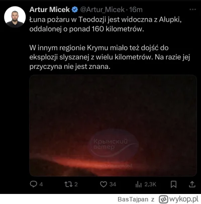 BasTajpan - Ładnie musiało yebnac, że pożar widoczny z odległości 160 km xD #ukraina