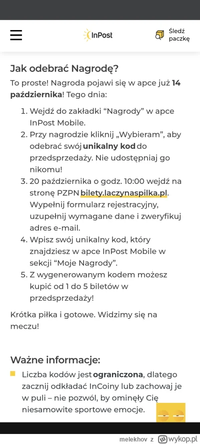 melekhov - Ten kod w sekcji nagród pojawił się o północy i cała pula została wyczerpa...