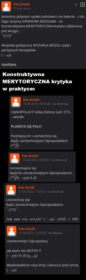 HrabiaTruposz - Koledze @Pan_krecik psycha sitting i skasował komentarze pod swoim wp...