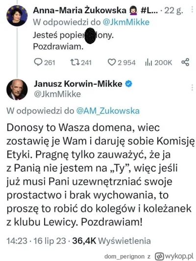dom_perignon - Pan Janusz nawet chamskim prostakom z Lewicy potrafi odpowiedzieć z kl...