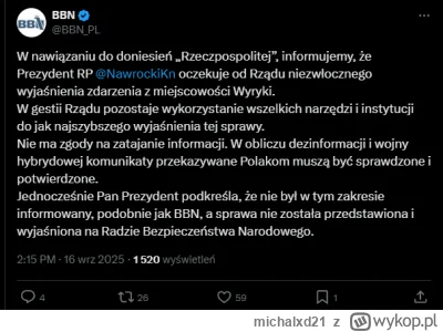 michalxd21 - Jestem w stanie zrozumieć brak informacji dla społeczeństwa w sprawie us...
