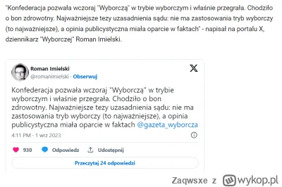 Zaqwsxe - > Nie ma tu nic śmiesznego, bo sąd uznał, że... tryb wyborczy pozwu nie jes...